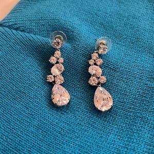 Earrings - silver and cubic zirconia
